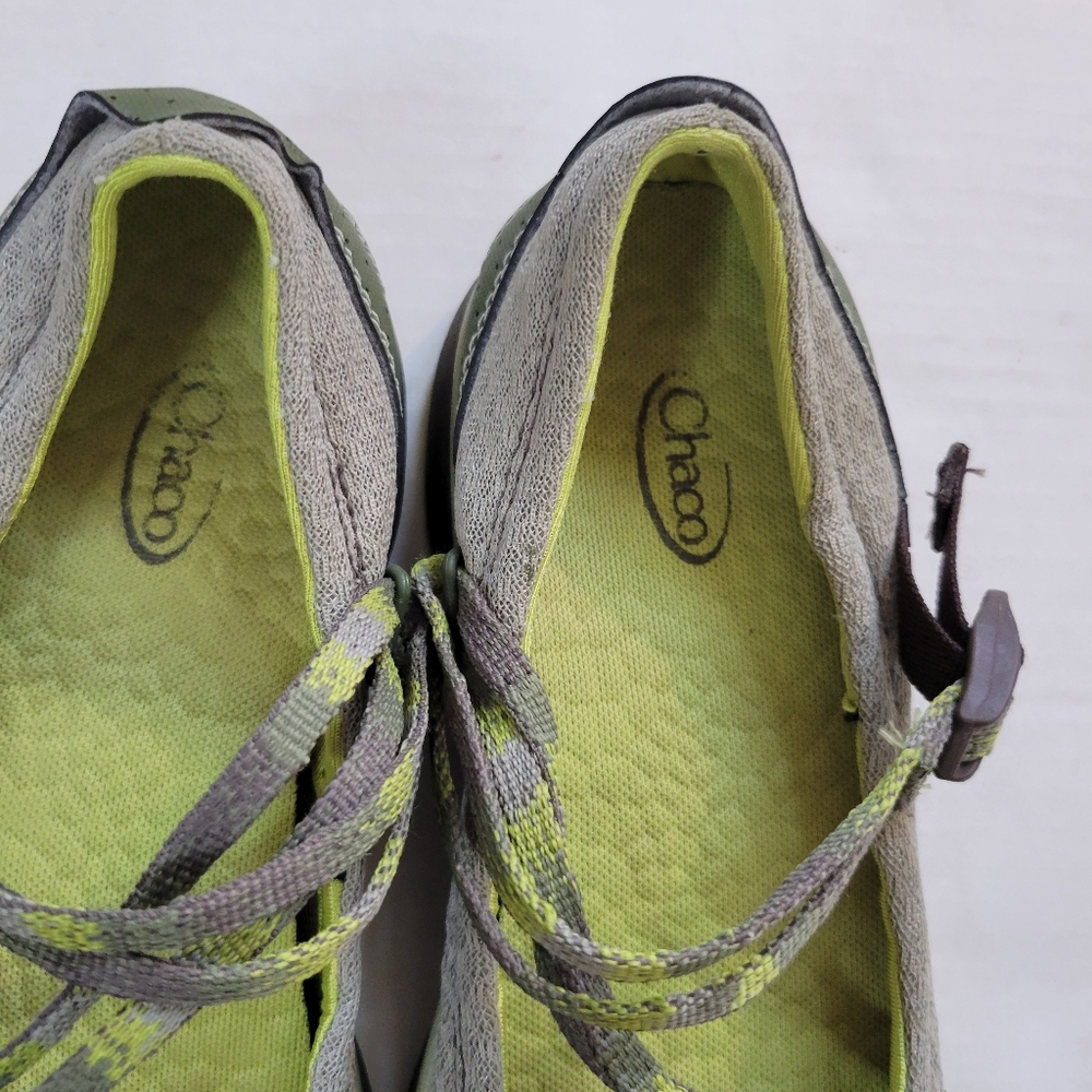 Chaco Strap Mary Jane Flats Hiking Shoes Loden/Green Women's Size 7 - Picture 3 of 7
